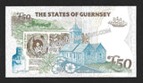 GUERNSEY 50 POUND - 1996 Queen Elizabeth II UNC Currency Note N#211073