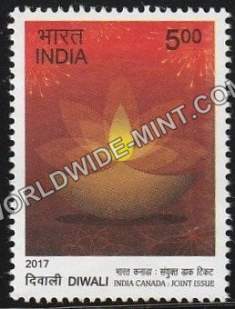 2017 India Canada Joint Issue-Diwali-5 Rupees MNH