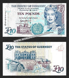 GUERNSEY 10 POUND - B. Haines P#57d UNC Currency Note N#211069