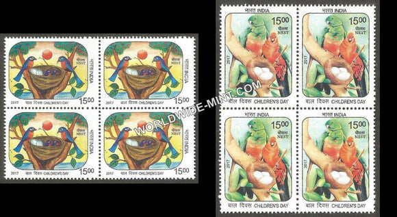 2017 Children's Day-set of 2 Block of 4 MNH