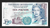 GUERNSEY 10 POUND - B. Haines P#57d UNC Currency Note N#211069