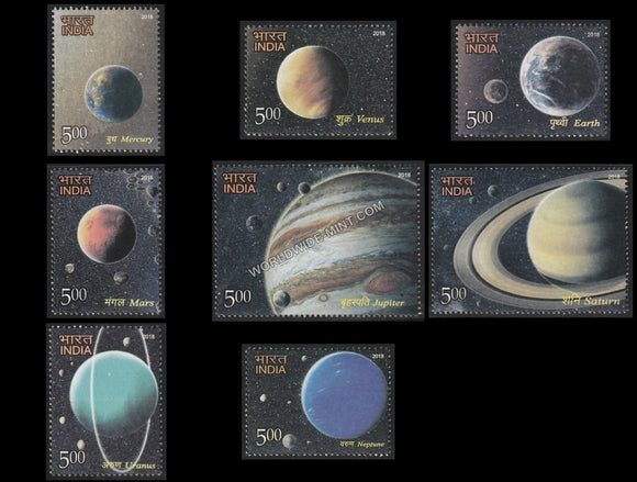 2018 THE SOLAR SYSTEM-Set of 8 MNH