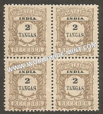 1904 Portuguese India - Postage Due Stamps Over Print 