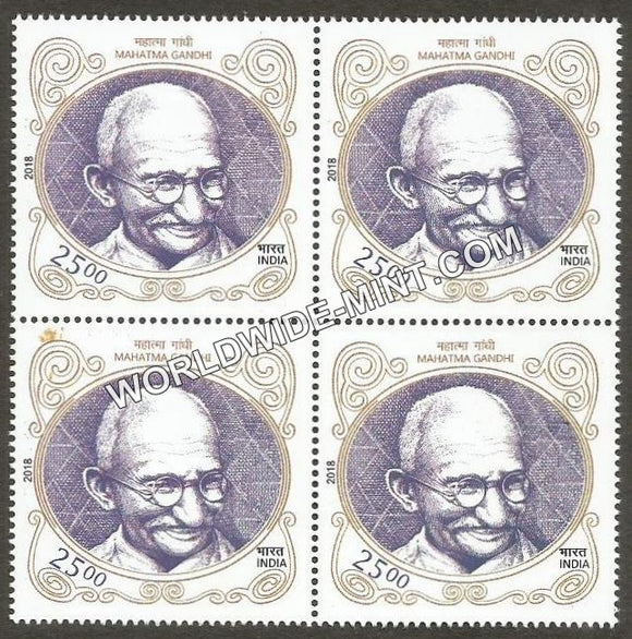 2018 India South Africa Joint Issue-Mahatma Gandhi Block of 4 MNH