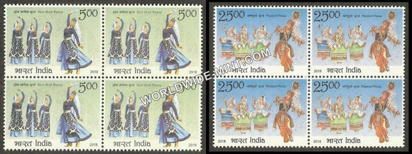 2018 India Armenia Joint Issue-Set of 2 Block of 4 MNH