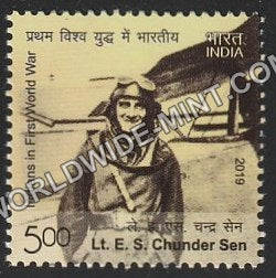 2019 Indians in First World War 1-Air Warriors-Lt E S Chunder Sen MNH
