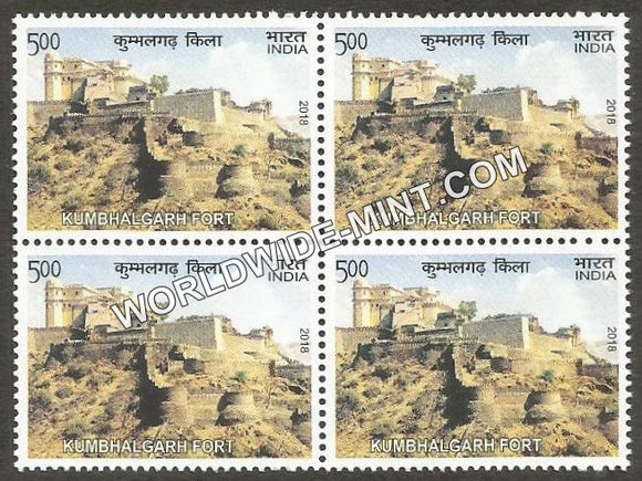 2018 Hill Forts of Rajasthan-Kumbhalgarh Block of 4 MNH