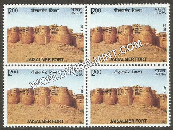 2018 Hill Forts of Rajasthan-Jaisalmer Block of 4 MNH