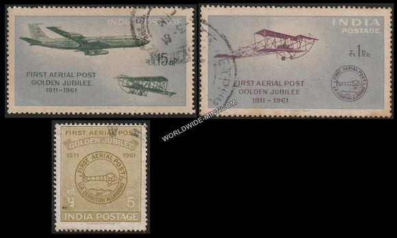 1961 First Official Airmail Flight-Set of 3 Used Stamp