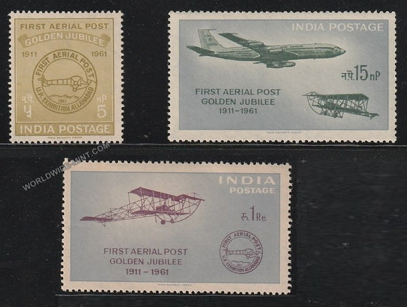 1961 First Official Airmail Flight-Set of 3 MNH