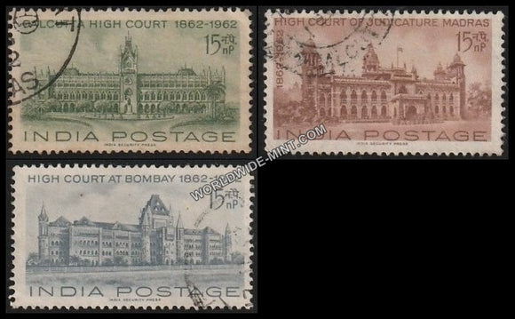 1962 Cenetanery of High Courts-Set of 3 Used Stamp