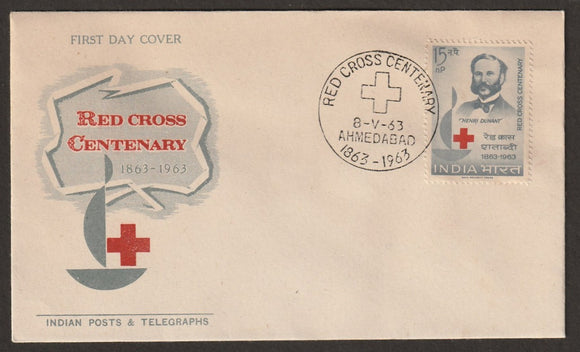 1963 Red Cross Centenary-Hendri Dunant FDC
