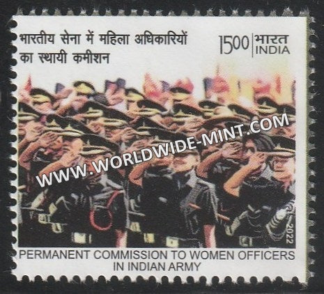 2022 India Permanent Commission To Women Officers In Indian Army - Squad Salute MNH