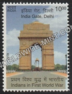 2019 Indians in First World War 1-Indian War Memorial-India Gate, Delhi MNH