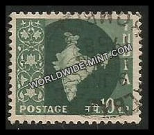 INDIA Map of India Star Watermark 3rd Series(10np) Definitive Used Stamp