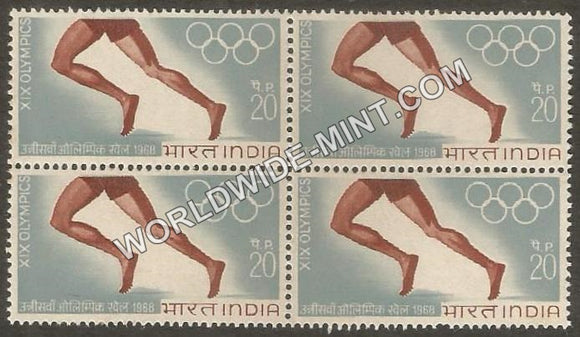 1968 XIX Olympics-20p Block of 4 MNH