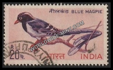 1968 Birds Series-Blue Magpie Used Stamp