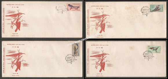 1968 Birds Series- set of 4 FDC