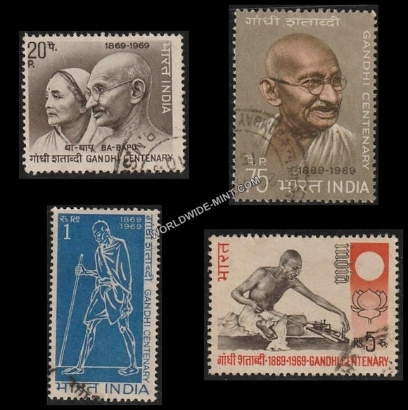 1969 Gandhi Centenary-Set of 4 Used Stamp