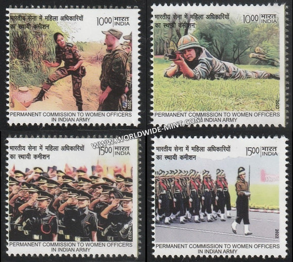 2022 India Permanent Commission To Women Officers In Indian Army - Set of 4 MNH