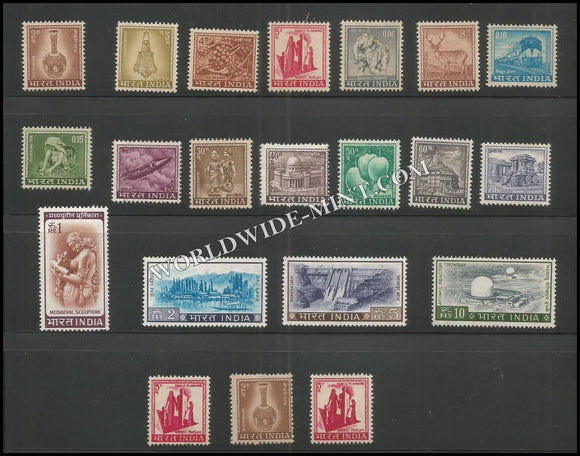 INDIA 4th Definitive Series - Complete set of 21v MNH