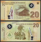 NICARAGUA 2007 - 20 CORDOBAS POLYMER UNC CURRENCY NOTE #CN507