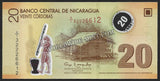 NICARAGUA 2007 - 20 CORDOBAS POLYMER UNC CURRENCY NOTE #CN507