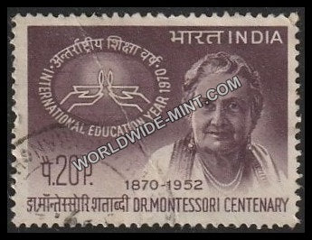 1970 Dr. Montessori Centenary Used Stamp