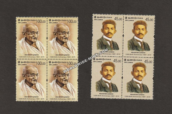 2019 Srilanka Gandhi Block of 4