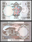 PAKISTAN 1 RUPEE -  1975-1983 UNC CURRENCY NOTE #CN522