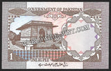 PAKISTAN 1 RUPEE -  1975-1983 UNC CURRENCY NOTE #CN522