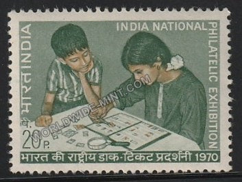 1970 India National Philatelic Exh. 1970- Childrens with Stamps MNH