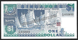 SINGAPORE 1 DOLLAR - 1987 UNC CURRENCY NOTE N#202934