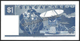 SINGAPORE 1 DOLLAR - 1987 UNC CURRENCY NOTE N#202934