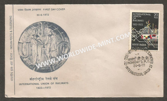 1972 International Union of Railways FDC