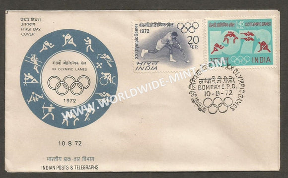 1972 XX Olympic Games-2v Set FDC