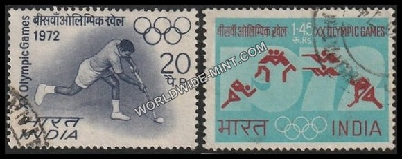 1972 XX Olympic Games, Set of 2 Used Stamp