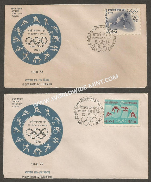 1972 XX Olympic Games - Set of 2 FDC