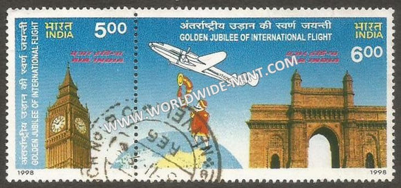 1998 INDIA Air India setenant used