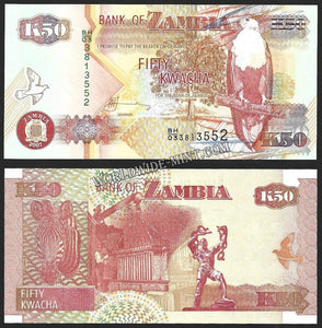 ZAMBIA 2009 - 50 KWACHA UNC CURRENCY NOTE #CN569