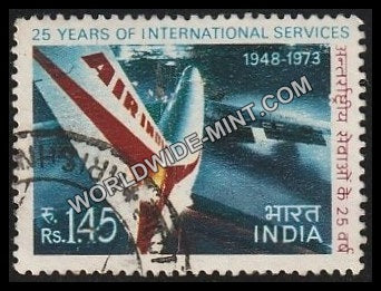 1973 25 Anniv. Of Air India's International Services Used Stamp