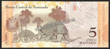 VENEZUELA 2007 - 5 BOLIVARES UNC CURRENCY NOTE #CN578
