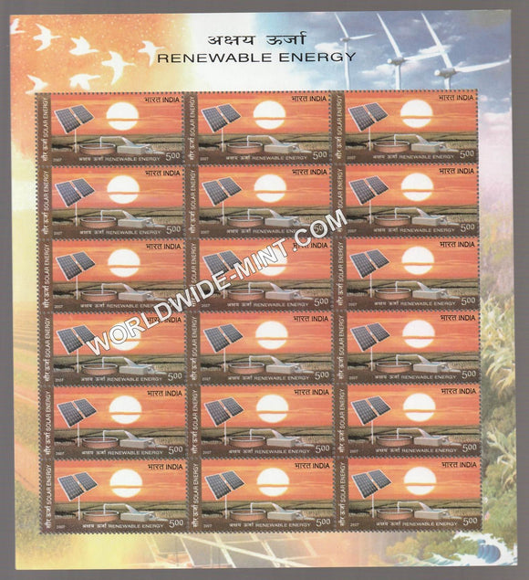 2007 INDIA Renewable Energy-Solar Energy Sheetlet