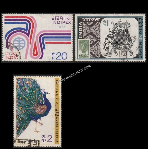 1973 INDIPEX 73-Set of 3 Used Stamp