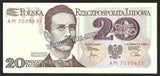 POLAND 20 ZLOTYCH - 1982 P#149a1 UNC Bank Note N#203922