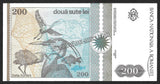 ROMANIA 200 LEI - 1992 UNC BANK NOTE N#204433