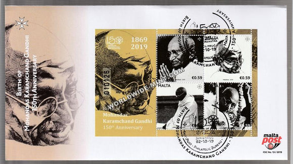 2019 Malta Gandhi FDC