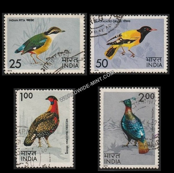 1975 Indian Birds - Set of 4 Used Stamp