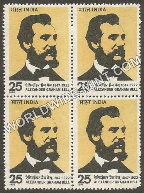 1976 Alexander Graham Bell Block of 4 MNH