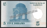 TAJIKISTAN 5 DIRAMS - 1999 UNC CURRENCY NOTE N#201662